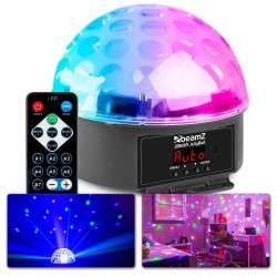 Discobal met 6 Kleuren en Afstandbediening - BeamZ JB60R - 5 DMX Kanalen - LED Discolamp Lichteffect