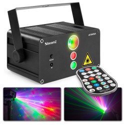 Disco Laser met Ingebouwde Accu en 2 Lasers - BeamZ Athena - Multicolor LED Discolamp