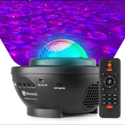 Discolamp - BeamZ SkyNight - Sterren projector rood / groen met watergolven en Bluetooth speaker