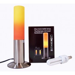 Roestvrijstalen tafellamp Duo Tone (27cm)